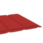 Tumbonas 2 uds madera maciza de teca con cojín rojo de vidaXL, Tumbonas - Ref: Foro24-3073192, Precio: 593,49 €, Descuento: %