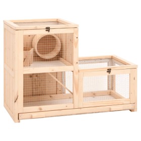 Hamster cage solid fir wood 81x40x60 cm by vidaXL, Cages and habitats for small animals - Ref: Foro24-172384, Price: 96,99 €,...