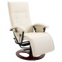 Sillón de masaje de cuero sintético blanco crema de vidaXL, Sillones de masaje eléctricos - Ref: Foro24-60312, Precio: 304,17...