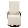 Sillón de masaje de cuero sintético blanco crema de vidaXL, Sillones de masaje eléctricos - Ref: Foro24-60312, Precio: 304,17...