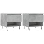 Coffee tables 2 pcs concrete gray engineered wood 50x46x50 cm by vidaXL, Coffee table - Ref: Foro24-830917, Price: 60,10 €, D...