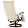 Cream white synthetic leather massage chair by vidaXL, Electric massage chairs - Ref: Foro24-60312, Price: 304,17 €, Discount: %