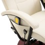 Sillón de masaje de cuero sintético blanco crema de vidaXL, Sillones de masaje eléctricos - Ref: Foro24-60312, Precio: 304,17...