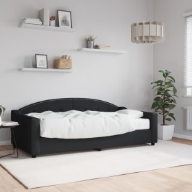 Sofá cama con colchón tela negro 90x190 cm de vidaXL, Camas y somieres - Ref: Foro24-3197524, Precio: 376,99 €, Descuento: %