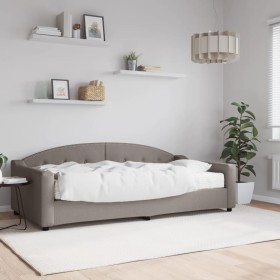 Sofa bed with taupe gray fabric mattress 100x200 cm by vidaXL, Beds and slatted bases - Ref: Foro24-3197520, Price: 353,99 €,...