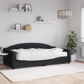 Sofa bed with black fabric mattress 100x200 cm by vidaXL, Beds and slatted bases - Ref: Foro24-3197519, Price: 392,23 €, Disc...