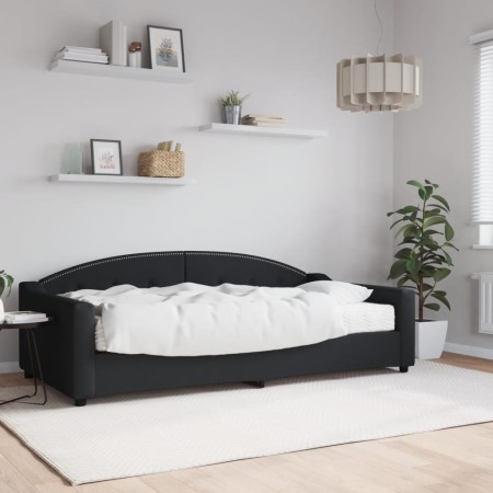 Sofá cama con colchón tela negro 100x200 cm de vidaXL, Camas y somieres - Ref: Foro24-3197519, Precio: 392,23 €, Descuento: %