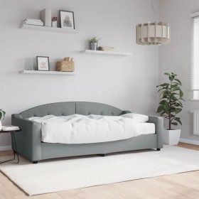 Sofa bed with light gray fabric mattress 90x190 cm by vidaXL, Beds and slatted bases - Ref: Foro24-3197522, Price: 349,99 €, ...