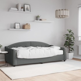 Sofa bed with dark gray fabric mattress 90x190 cm by vidaXL, Beds and slatted bases - Ref: Foro24-3197523, Price: 376,99 €, D...