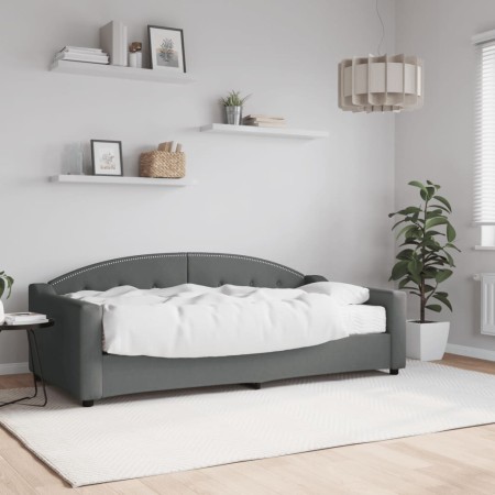 Sofá cama con colchón tela gris oscuro 90x190 cm de vidaXL, Camas y somieres - Ref: Foro24-3197523, Precio: 376,98 €, Descuen...