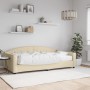 Sofa bed with cream fabric mattress 100x200 cm by vidaXL, Beds and slatted bases - Ref: Foro24-3197521, Price: 392,63 €, Disc...