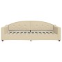 Sofa bed with cream fabric mattress 100x200 cm by vidaXL, Beds and slatted bases - Ref: Foro24-3197521, Price: 392,63 €, Disc...