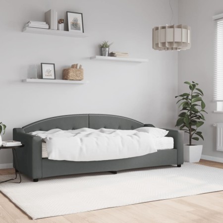 Sofa bed with dark gray fabric mattress 80x200 cm by vidaXL, Beds and slatted bases - Ref: Foro24-3197508, Price: 330,12 €, D...