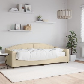 Sofá cama con colchón tela crema 80x200 cm de vidaXL, Camas y somieres - Ref: Foro24-3197511, Precio: 330,12 €, Descuento: %