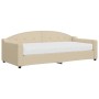 Sofa bed with cream fabric mattress 90x200 cm by vidaXL, Beds and slatted bases - Ref: Foro24-3197516, Price: 345,12 €, Disco...