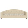 Sofa bed with cream fabric mattress 90x200 cm by vidaXL, Beds and slatted bases - Ref: Foro24-3197516, Price: 345,12 €, Disco...