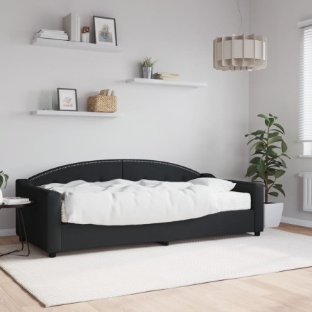 Sofá cama con colchón tela negro 90x200 cm de vidaXL, Camas y somieres - Ref: Foro24-3197514, Precio: 344,99 €, Descuento: %