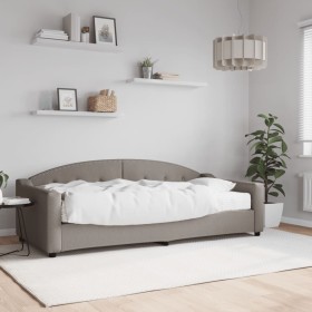 Sofa bed with taupe gray fabric mattress 90x200 cm by vidaXL, Beds and slatted bases - Ref: Foro24-3197515, Price: 345,99 €, ...