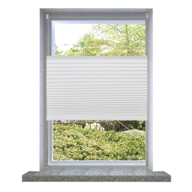 White Pleated Blind 110X200cm by vidaXL, Blinds and blinds - Ref: Foro24-240616, Price: 34,84 €, Discount: %