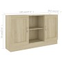 Plywood sideboard in Sonoma oak color, 120x30.5x70 cm by vidaXL, Sideboards - Ref: Foro24-802780, Price: 86,99 €, Discount: %