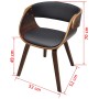 Silla de comedor de madera curvada y cuero sintético de vidaXL, Sillas de comedor - Ref: Foro24-240708, Precio: 158,05 €, Des...