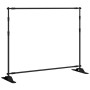 Backdrop support black steel 254x243 cm by vidaXL, studio montages - Ref: Foro24-190267, Price: 86,48 €, Discount: %