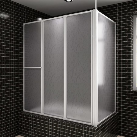 Shower wall enclosure in L-shape with 4 folding panels 70x120x137 cm by vidaXL, shower doors - Ref: Foro24-140787, Price: 191...