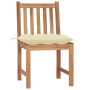 Garden chairs 6 units solid teak wood with cushions by vidaXL, Garden chairs - Ref: Foro24-3073132, Price: 612,20 €, Discount: %