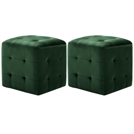 Mesitas de noche 2 unidades terciopelo verde 30x30x30 cm de vidaXL, Mesitas de noche - Ref: Foro24-249019, Precio: 76,42 €, D...