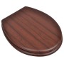 Asiento inodoro WC MDF tapa diseño marrón de vidaXL, Asientos de inodoros y bidés - Ref: Foro24-140803, Precio: 38,59 €, Desc...