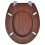 Asiento inodoro WC MDF tapa diseño marrón de vidaXL, Asientos de inodoros y bidés - Ref: Foro24-140803, Precio: 38,59 €, Desc...