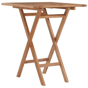 Mesa plegable de jardín madera maciza de teca 60x60x75 cm de vidaXL, Mesas de jardín - Ref: Foro24-48994, Precio: 97,99 €, De...