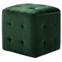 Mesitas de noche 2 unidades terciopelo verde 30x30x30 cm de vidaXL, Mesitas de noche - Ref: Foro24-249019, Precio: 76,42 €, D...