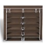 Cloth shoe rack with brown cover 115x28x110 cm by vidaXL, Shoe racks and shoe organizers - Ref: Foro24-240494, Price: 44,53 €...