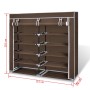 Cloth shoe rack with brown cover 115x28x110 cm by vidaXL, Shoe racks and shoe organizers - Ref: Foro24-240494, Price: 44,53 €...