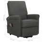 Dark gray fabric lifting massage chair by vidaXL, Electric massage chairs - Ref: Foro24-329730, Price: 267,69 €, Discount: %