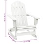 White wooden garden rocking chair by vidaXL, Garden chairs - Ref: Foro24-40861, Price: 99,78 €, Discount: %