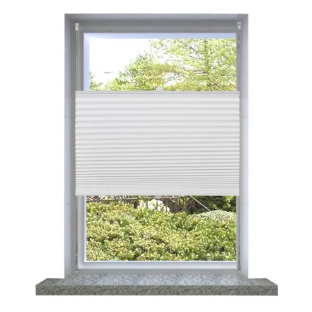 White pleated blind 80x100 cm by vidaXL, Blinds and blinds - Ref: Foro24-240601, Price: 26,93 €, Discount: %