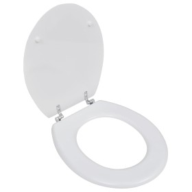 Asiento inodoro WC MDF tapa diseño blanco de vidaXL, Asientos de inodoros y bidés - Ref: Foro24-140801, Precio: 35,27 €, Desc...