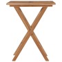 Mesa plegable de jardín madera maciza de teca 60x60x75 cm