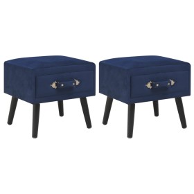 Nightstands 2 units 40x35x40 cm blue velvet by vidaXL, Nightstands - Ref: Foro24-276384, Price: 116,99 €, Discount: %