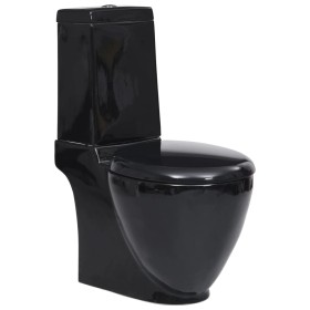 Inodoro de cerámica con cisterna negro de vidaXL, Baños - Ref: Foro24-140298, Precio: 216,43 €, Descuento: %