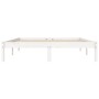 Estructura de cama madera maciza de pino blanco 140x200 cm de vidaXL, Camas y somieres - Ref: Foro24-835755, Precio: 130,90 €...