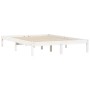 Estructura de cama madera maciza de pino blanco 150x200 cm de vidaXL, Camas y somieres - Ref: Foro24-835758, Precio: 136,19 €...