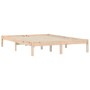 Solid pine wood bed frame 160x200 cm by vidaXL, Beds and slatted bases - Ref: Foro24-835760, Price: 118,06 €, Discount: %