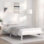 Estructura de cama madera maciza de pino blanco 90x200 cm de vidaXL, Camas y somieres - Ref: Foro24-835785, Precio: 110,69 €,...