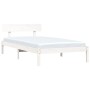 Estructura de cama madera maciza de pino blanco 90x200 cm de vidaXL, Camas y somieres - Ref: Foro24-835785, Precio: 110,69 €,...