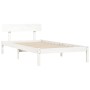 Estructura de cama madera maciza de pino blanco 90x200 cm de vidaXL, Camas y somieres - Ref: Foro24-835785, Precio: 110,69 €,...