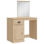 Dressing table with LED lights Sonoma oak 90x42x132.5 cm by vidaXL, Bedroom Dressers - Ref: Foro24-834973, Price: 104,29 €, D...