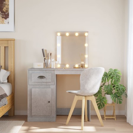 Dresser with concrete gray LED lights 90x42x132.5 cm by vidaXL, Bedroom Dressers - Ref: Foro24-834974, Price: 97,99 €, Discou...